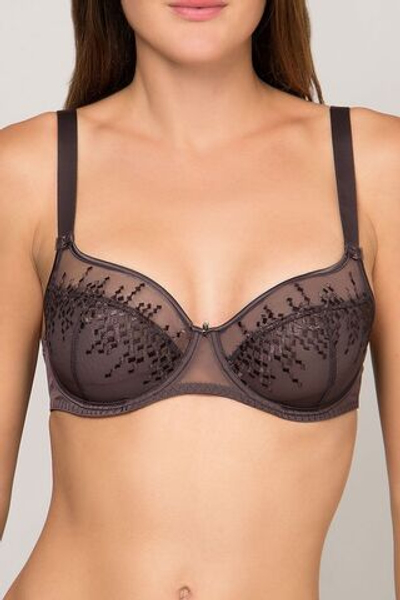 Бюстгальтер-балконет Jane с вышивкой (Размер: 85D) (Цвет: фиолетовый)