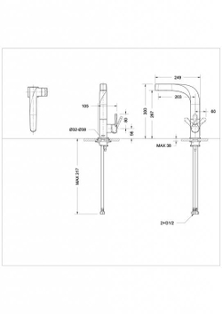 Смеситель для кухни Bravat Wave