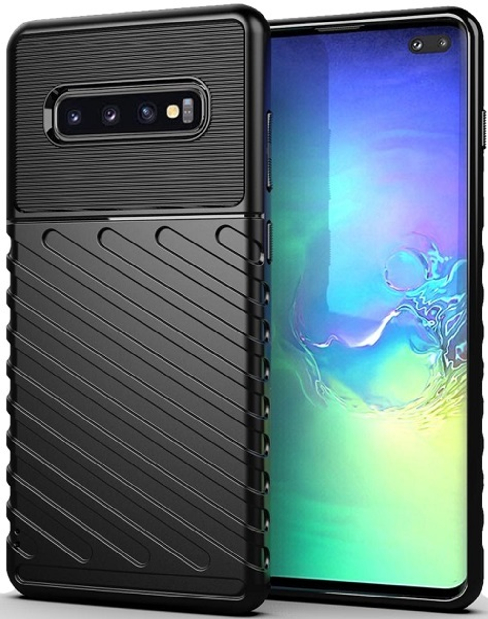 Чехол для Samsung Galaxy S10 Plus цвет Black (черный), серия Onyx от Caseport