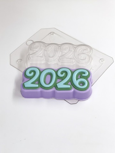 Пластиковая форма для шоколада "2026 год Цифры"