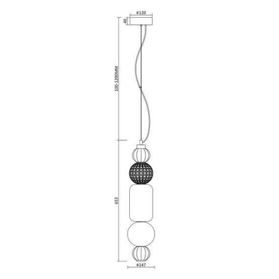 Подвесной светодиодный светильник Maytoni Collar P069PL-L35CH3K
