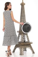 Платье черно-белое без рукавов DStrend (Акция)