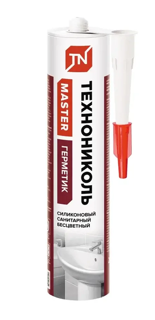 Герметик силикон. санитарный бесцветный 280мл. ТЕХНОНИКОЛЬ