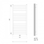 Полотенцесушитель электрический Lemark Ursus - LM72116EBL (П16 500x1100), левый/правый, черный
