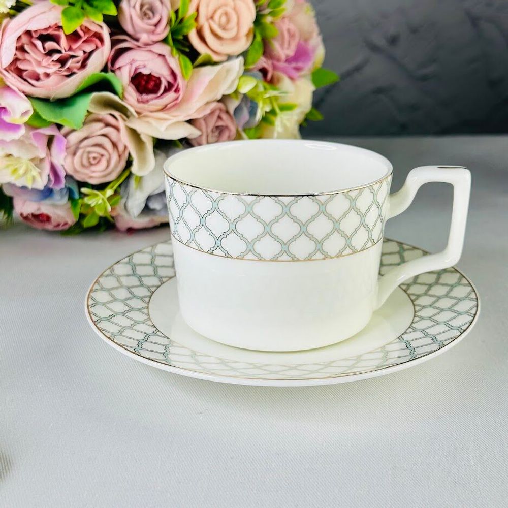 Lenardi 145-613 Чайный набор 12пр. 250 мл ВЕРСАЛЬ в под.уп.(х10)Костяной фарфор