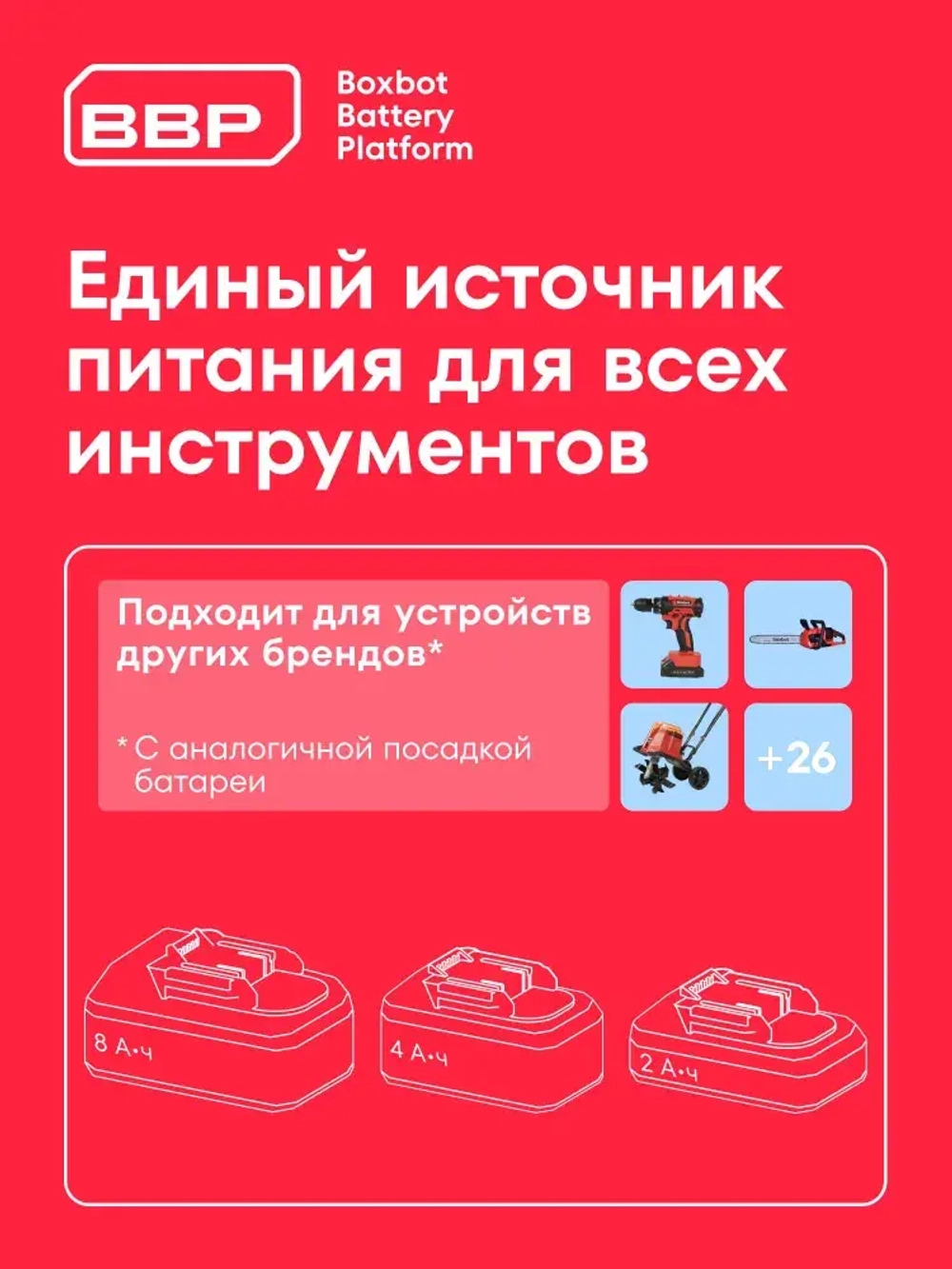 Аккумуляторная сабельная пила Boxbot CRS-20-1, 20 В, 1x2 А*ч