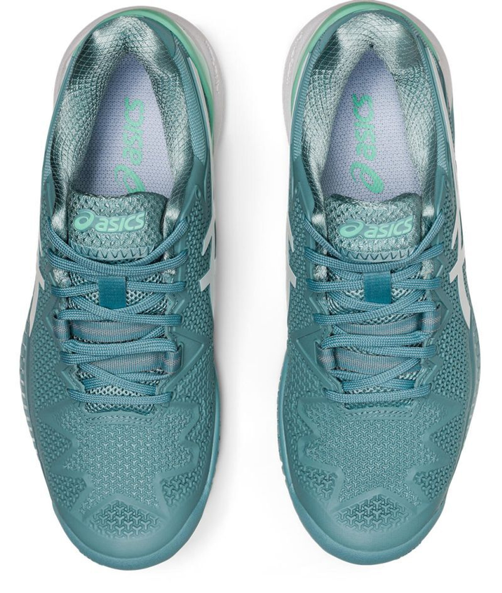 Женские Кроссовки теннисные Asics Gel-Resolution 8 - smoke blue/white