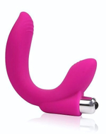 Розовый U-образный вибромассажер Сosmo - 19 см. (Цвет: розовый)