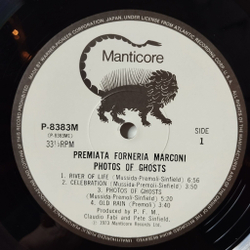 Винтажная виниловая пластинка LP Premiata Forneria Marconi Photos Of Ghosts (Japan 1973) (Obi) Celebration