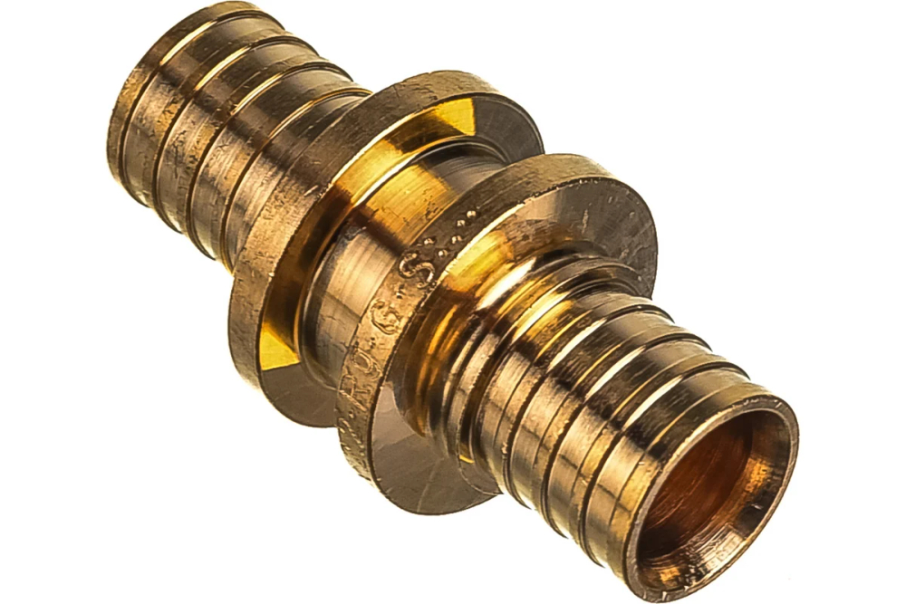 Муфта соединительная равнопроходная Rehau (Рехау латунь) RAUTITAN PLATINUM RX 16-16, бронза