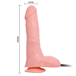 Реалистичный вибратор 18,8см с функцией расширения и пультом ДУ Baile BW-008066AQ