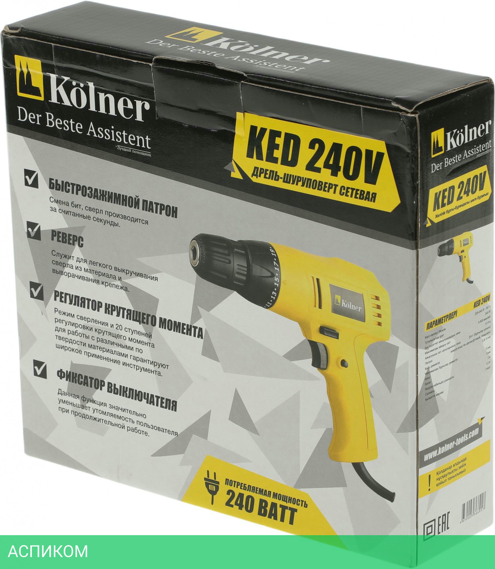 Дрель-шуруповерт Kolner KED 240V