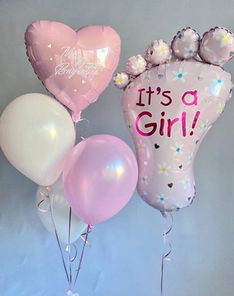 Воздушные шары на выписку девочки №1645