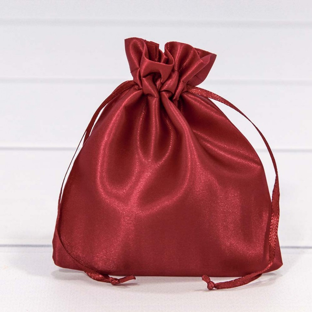 Мешочек 10х12см Атлас (Красный)