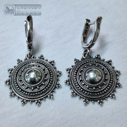 Серьги "Солнечный Щит"