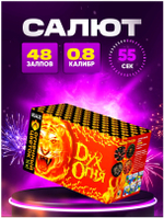 Фейерверк Салют "Дух огня" (48 залпов, калибр 0,8") Огненный цветок
