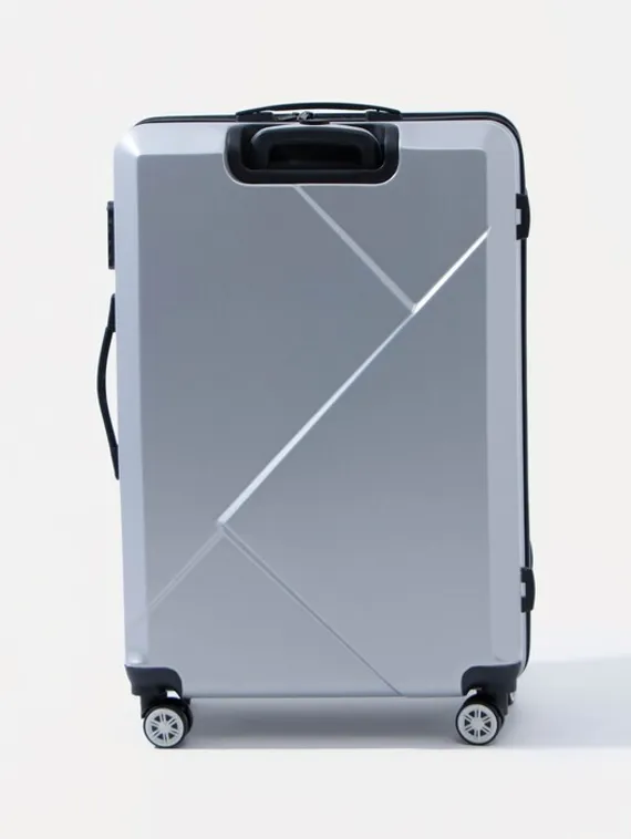Чемодан большой 28", кодовый замок, цвет серебристый