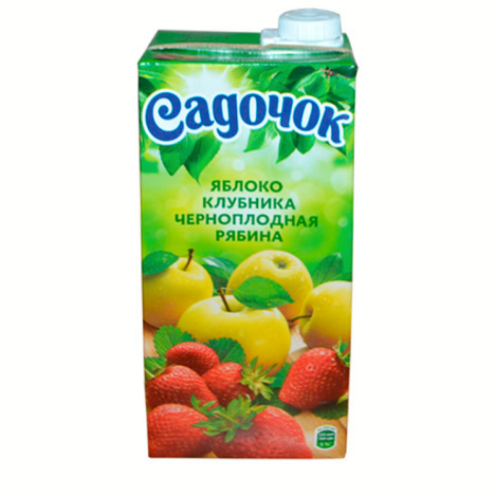 Сок Садочок Яблоко-клубника черноплодная рябина 0,95 л