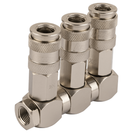 HRS-SRT Разветвитель с вращающимися соединениями, с тремя БРС 1/4"-1/4"