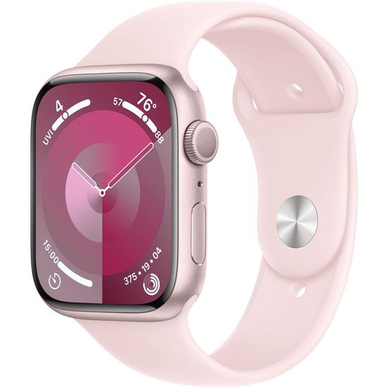 Apple Watch Series 9 GPS 45mm Pink Aluminium Case with Pink Sport Band