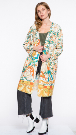 Кардиган "Скифский шик", по мотивам древнего войлочного ковра Пазырыкской культуры восточных скифов, более 2000 тыс. лет