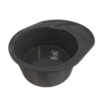 Мойка ML-GMS08 СТАНДАРТ овальная с крылом, черный (308), 570*460*170мм