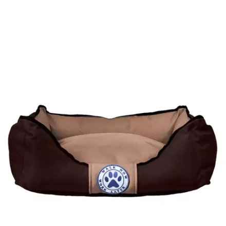 Лежанка для собак двусторонняя размер S шоколадная Царь-лежанка Lapalandia