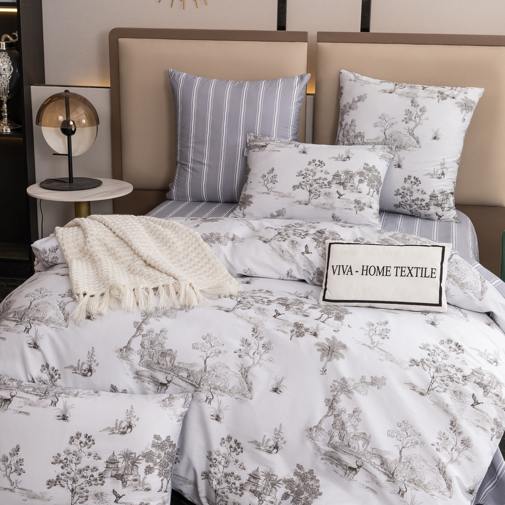 Комплект постельного белья Делюкс Сатин 100% хлопок L440