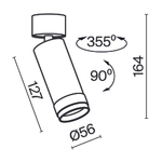Потолочный светильник Technical C055CL-L12W3K-Z-B
