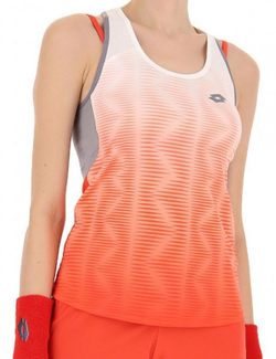 Топ теннисный Lotto Top W IV Tank 2 - red poppy/bright white