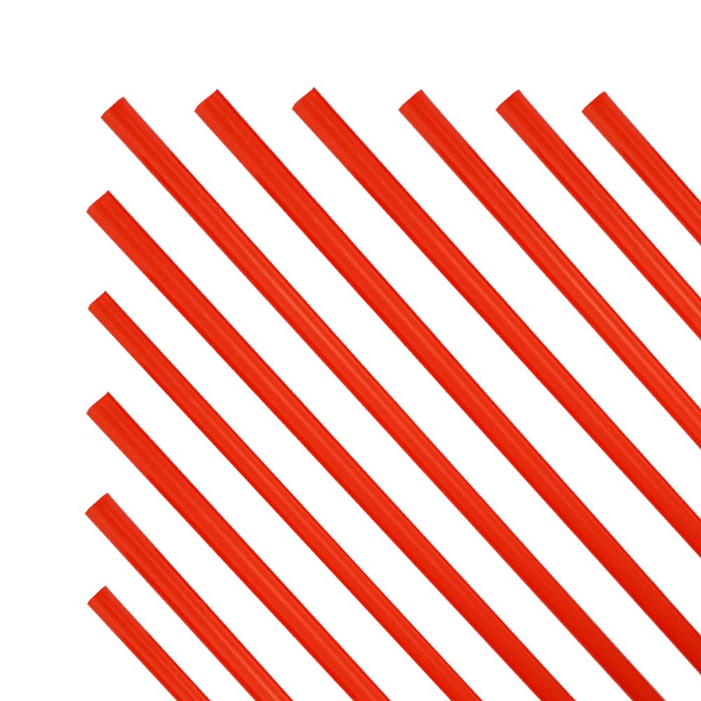 Трубочка полимерная для шаров, флагштоков и сахарной ваты КРАСНАЯ, 100 шт.