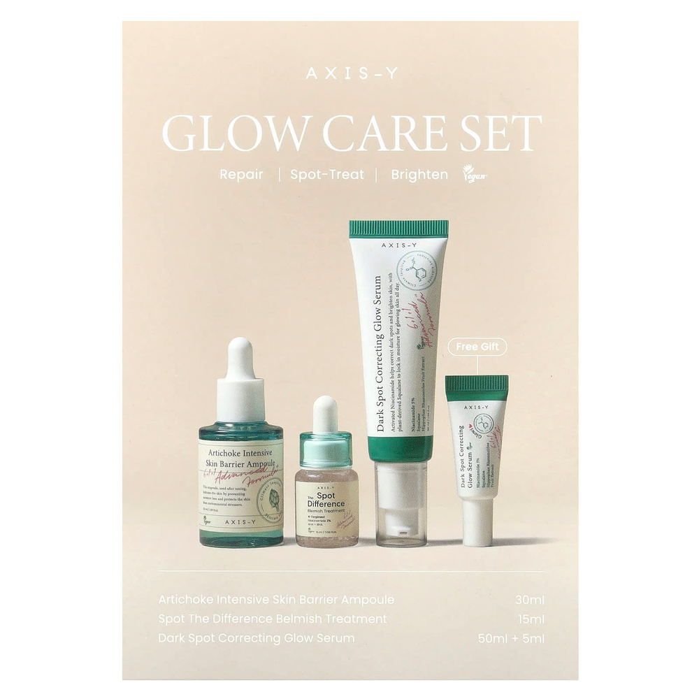 Axis-Y, Glow Care Set, набор из 4 предметов