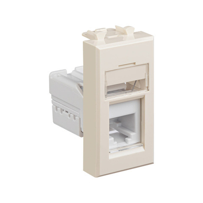 Телефонная розетка RJ-12 модульная, "Avanti", "Ванильная дымка", 1 модуль