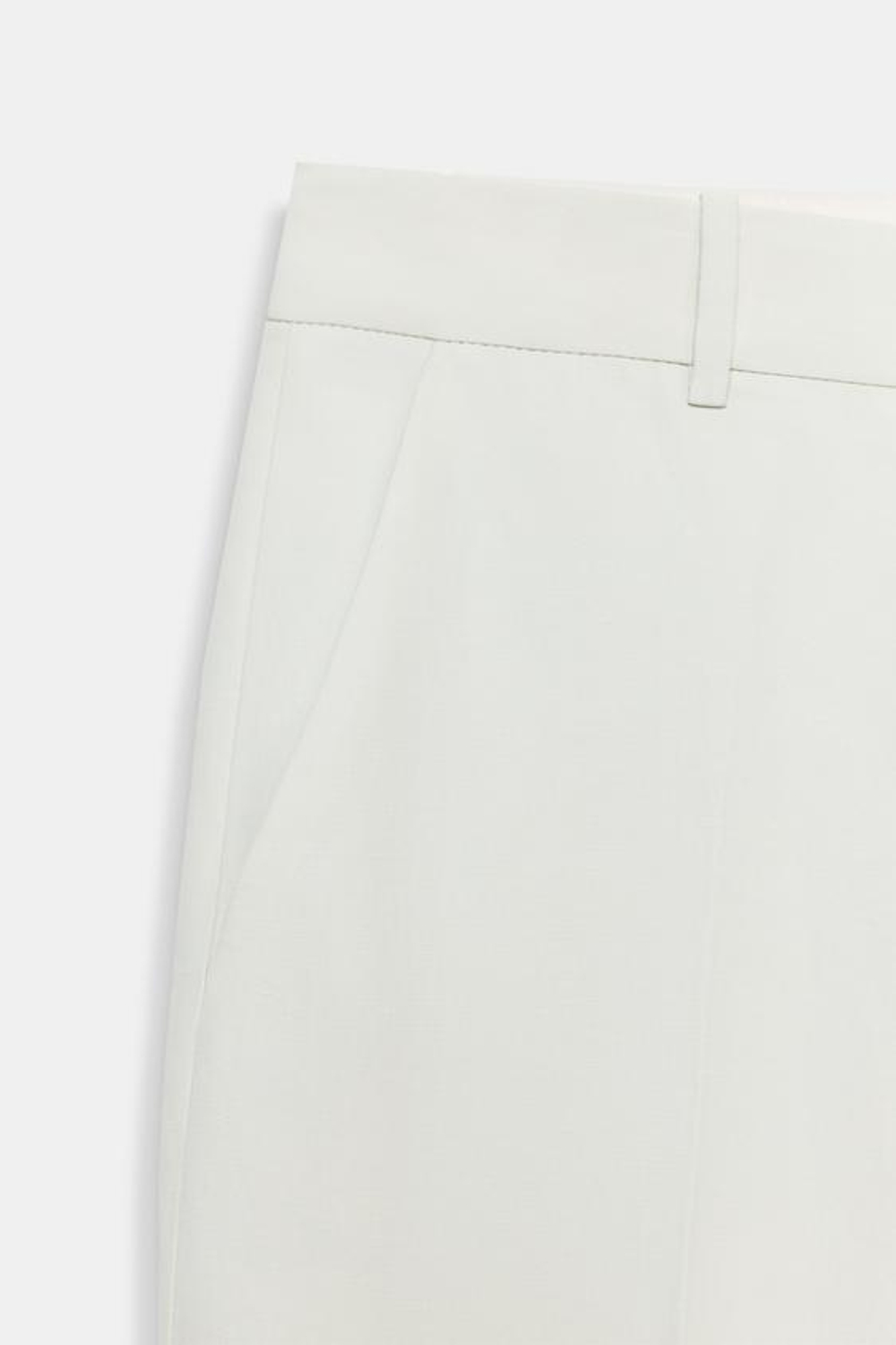 ZARA БРЮКИ ИЗ СМЕСОВОГО ЛЬНА — ZW COLLECTION, ЦВЕТ ЛЬДА