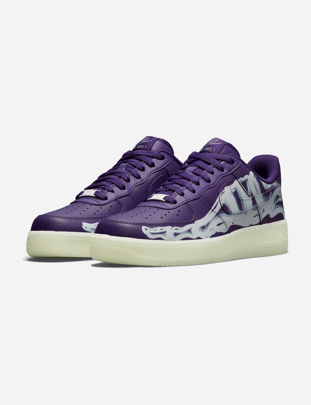 Nike air force 1 purple swoosh on sale