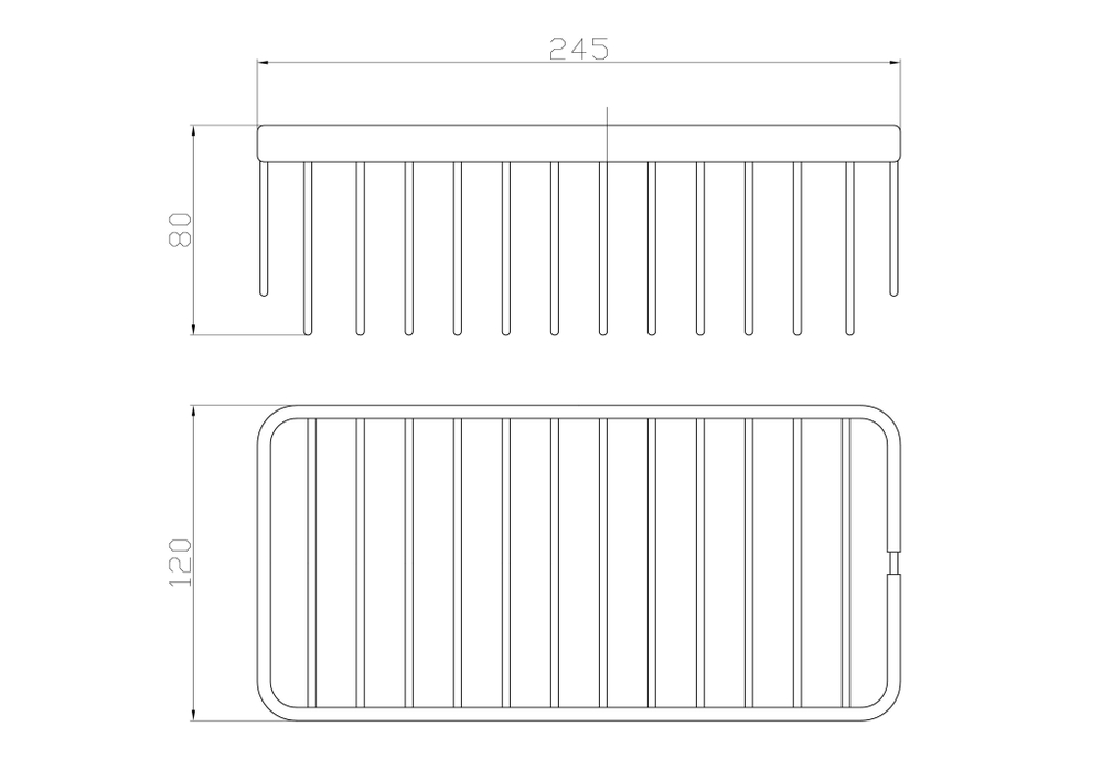 Полка для ванной WONZON & WOGHAND, Хром (WW-4102)