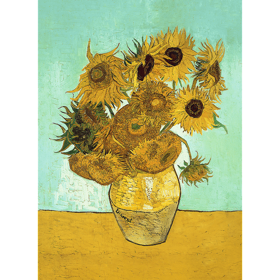 Pazl / Пазлы / Puzzles - "200 Wooden Puzzles" - Sunflowers - Vincent van Gogh
