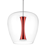 804202 Люстра CUPOLA LED 10W 500LM АЛЮМИНИЙ/КРАСНЫЙ 3000K