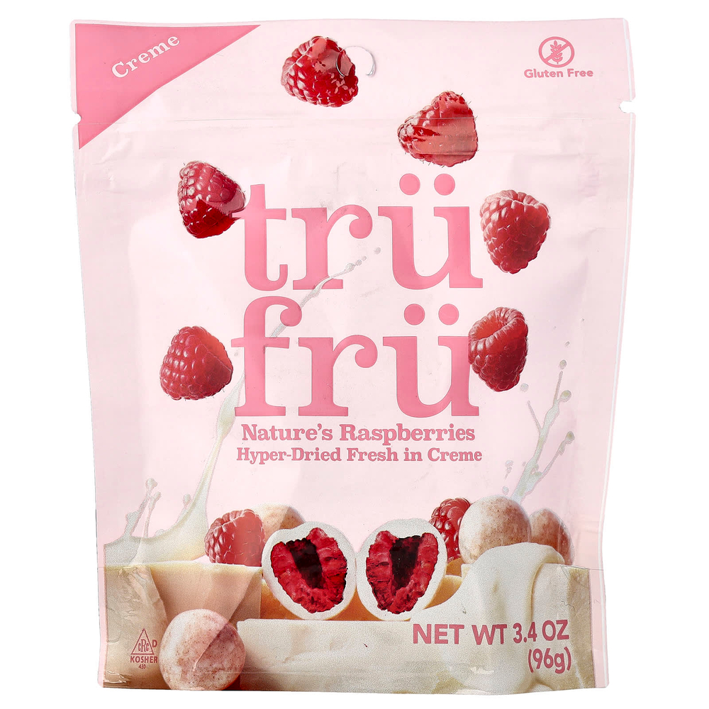Tru Fru, Nature's малина, гиперсушеная свежесть с кремом, 96 г (3,4 унции)