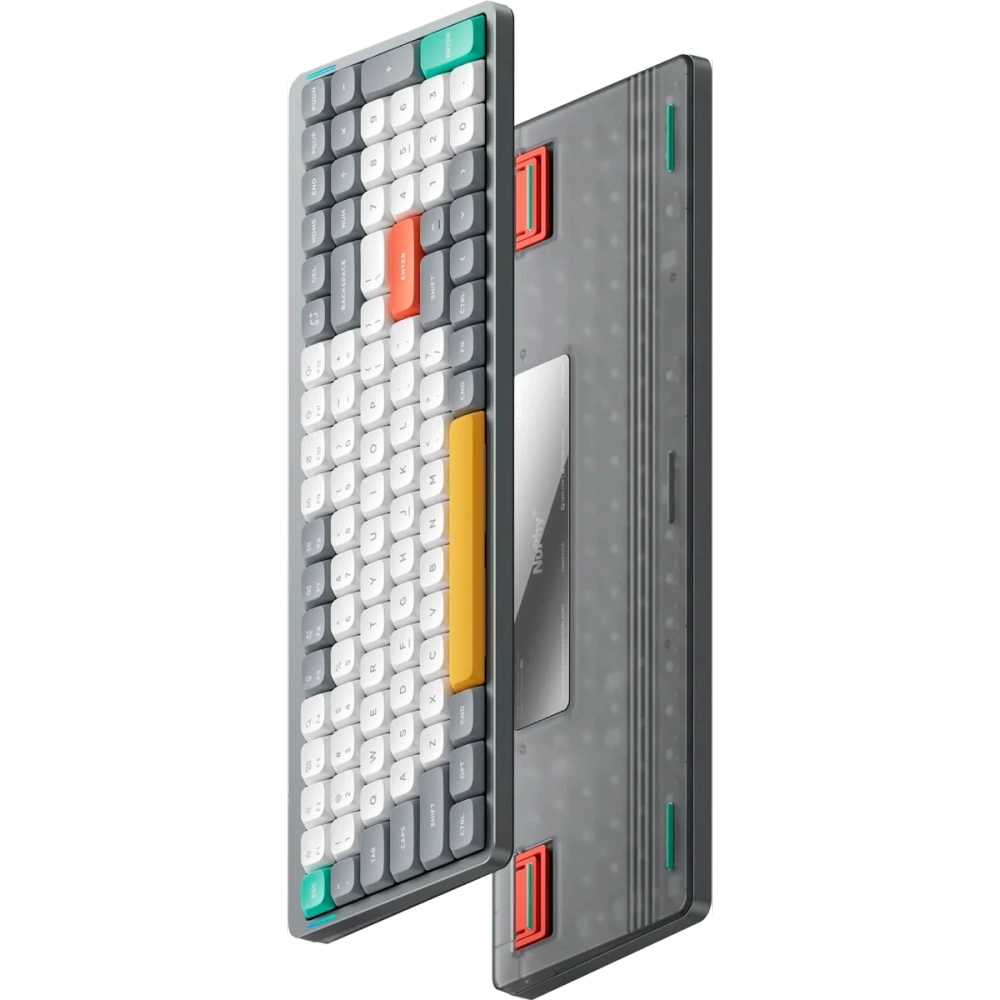 Беспроводная механическая клавиатура QMK Nuphy AIR96v2 Lunar Gray, RGB, Hot Swap, Red Switch (AIR96v2-LG-1)