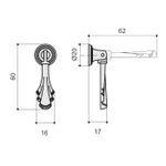 Ручка-серьга , отделка бронза "Валенсия"