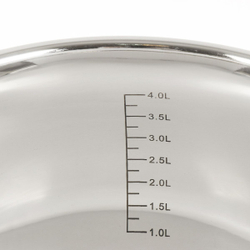 Кастрюля нерж, 4.5 л, крышка стекло, Daniks, Карлин, GS-01332G-22, индукц