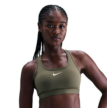 Теннисный бюстгальтер Nike Swoosh Medium Support Non-Padded Sports - medium olive/white