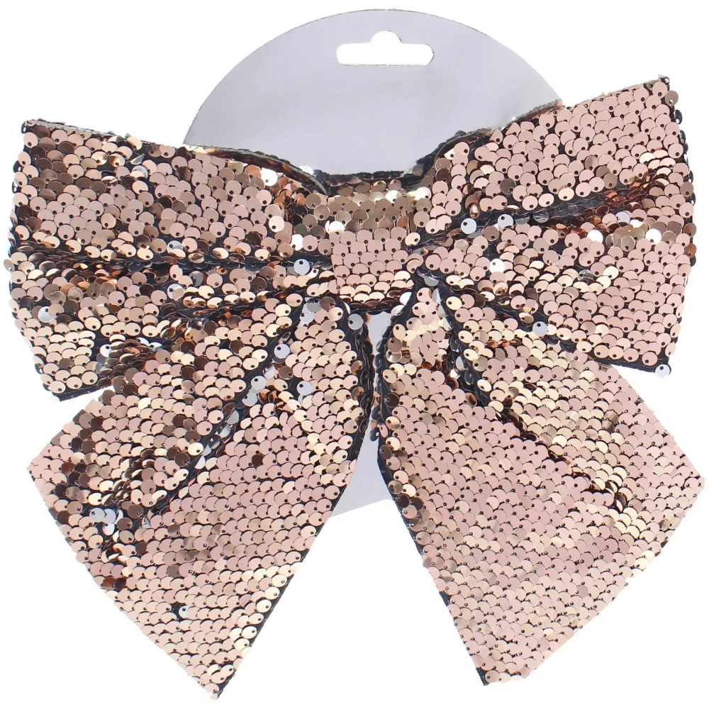 Бант на ёлку «Сияние» 20*22 см, Розовое золото