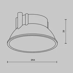 Декоративная рамка-отражатель для светильников серии  Альфа / Alfa LED белый Technical ring8-10w-rd-w