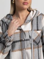 Рубашка теплая с капюшоном Олиссия (серая) Б15504-18М LT Collection