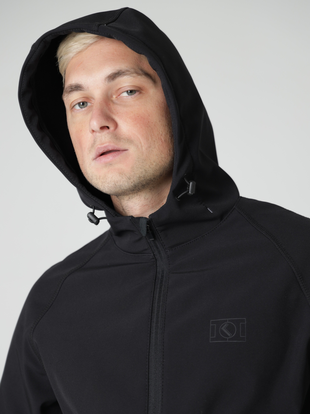 Ветровка худи софтшелл черная Город Горький