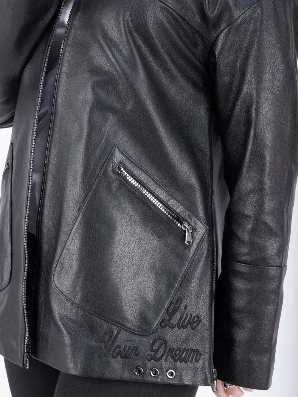 Куртка женская кожаная большие размеры