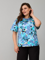 Футболка Фк-193/сероголубой-абстракция