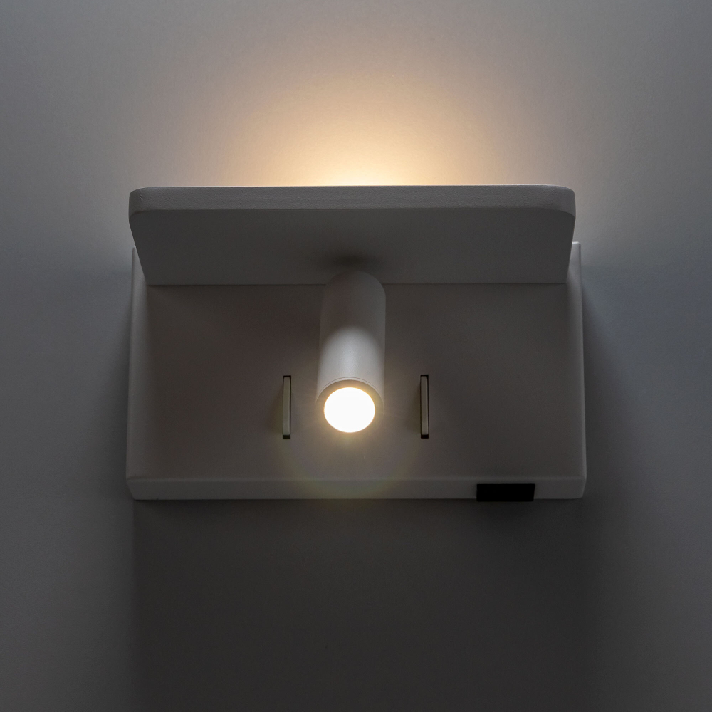 Citilux Декарт CL704370 LED USB QI Светильник поворотный Белый
